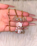 1 To 4 Icy Letters With Crystal Bear