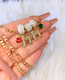 1 To 5 Birthstone And Bling Initial Necklace