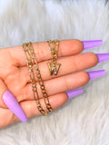 Dainty Bling Initial (Figaro Chain)