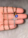 Diamond Inspired Cross With Eye