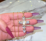 Mother Mary Cross (Box Chain)