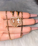 Icy Breakable Religious Heart Set