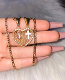 Icy Breakable Religious Heart Set