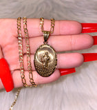 Oval Diamond Cut Saint Jude Necklace