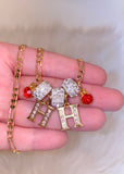 1 To 5 Birthstone And Bling Initial Necklace