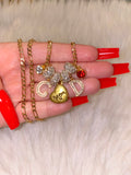 Mom Heart With Icy Initial & Birthstone (1 To 3)