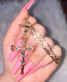 Dazzling Rose Cross