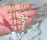 Pink Geo Cross With Eye