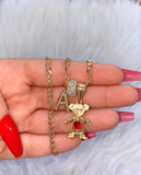 Icy Birthstone And Initial Kids (1 To 6 Kids)