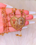 Large Religious Breakable Heart With 2 Letters