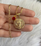 Round Saint Jude With Birthstone
