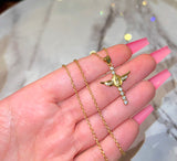 Angel Wing & Mary Cross (Rolo Chain)