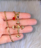 Icy Crucifix With Birthstone