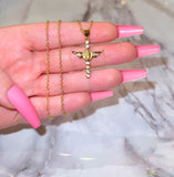 Angel Wing & Mary Cross (Rolo Chain)