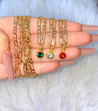 Birthstone Figaro Necklace