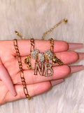 1 To 3 Letter Teddy Necklace