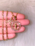 Round Baguette Saint Jude With Initial