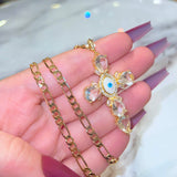 Eye Cross (Figaro Chain)