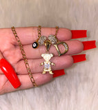 Bling Birthstone And Initial Kids With Black Eyes
