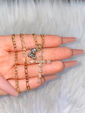 Pear Shape Cross With Silver Teddy