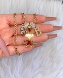Teddy, Birthstone, And Initial Combo (Bicolor)
