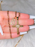 Cuban Heart Cross With Initial