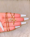 Dainty Classic Cross With Initial