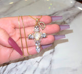 Mother Mary Cross & Letter (Box Chain)