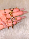 Dazzling Rose Cross & Teddy