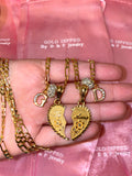 Icy Te Amo Broken Heart With Bling Initials