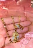 Bling Floral Virgin Mary With Initial