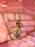 Tricolor Floral Virgin Mary With Initial