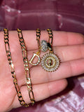 Baguette Mary Intitial Necklace