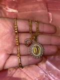 Bling Mary And Initial Necklace