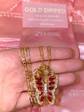 Red Butterfly Kisses With Initial