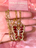 Red Butterfly Kisses With Initial
