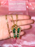 Green Butterfly Kisses With Initial