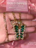 Green Butterfly Kisses With Initial
