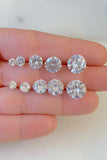 Sterling Silver CZ Studs In 5 Size Options