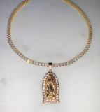 Virgin Mary Tennis Necklace