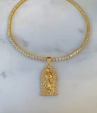 Virgin Mary Tennis Necklace