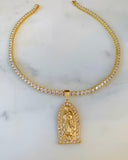 Virgin Mary Tennis Necklace