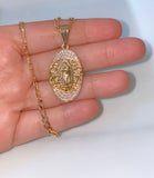 Oval Diamond Inspired Virgin Mary