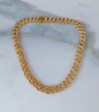 Iced Out Cuban Chain In Yellow Or White Gold Plating
