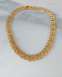 Iced Out Cuban Chain In Yellow Or White Gold Plating