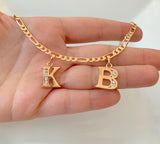 Gold Plated Diamond Inspired 2 To 8 Initial Necklace