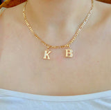 Gold Plated Diamond Inspired 2 To 8 Initial Necklace