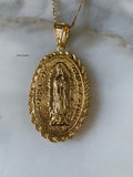 Extra Large Reversible Virgin Mary And Saint Jude Necklace