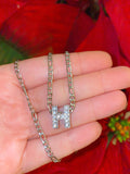 Bling Slider Initial Necklace (Silver)