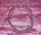 Iced Out Cuban Chain In Yellow Or White Gold Plating